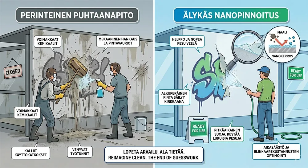 Graffitien ja töhryjen poisto